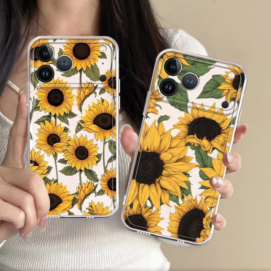 Phone Cases Xr Iphone - 귀여운 해바라기 패턴 케이스 (애플 아이폰