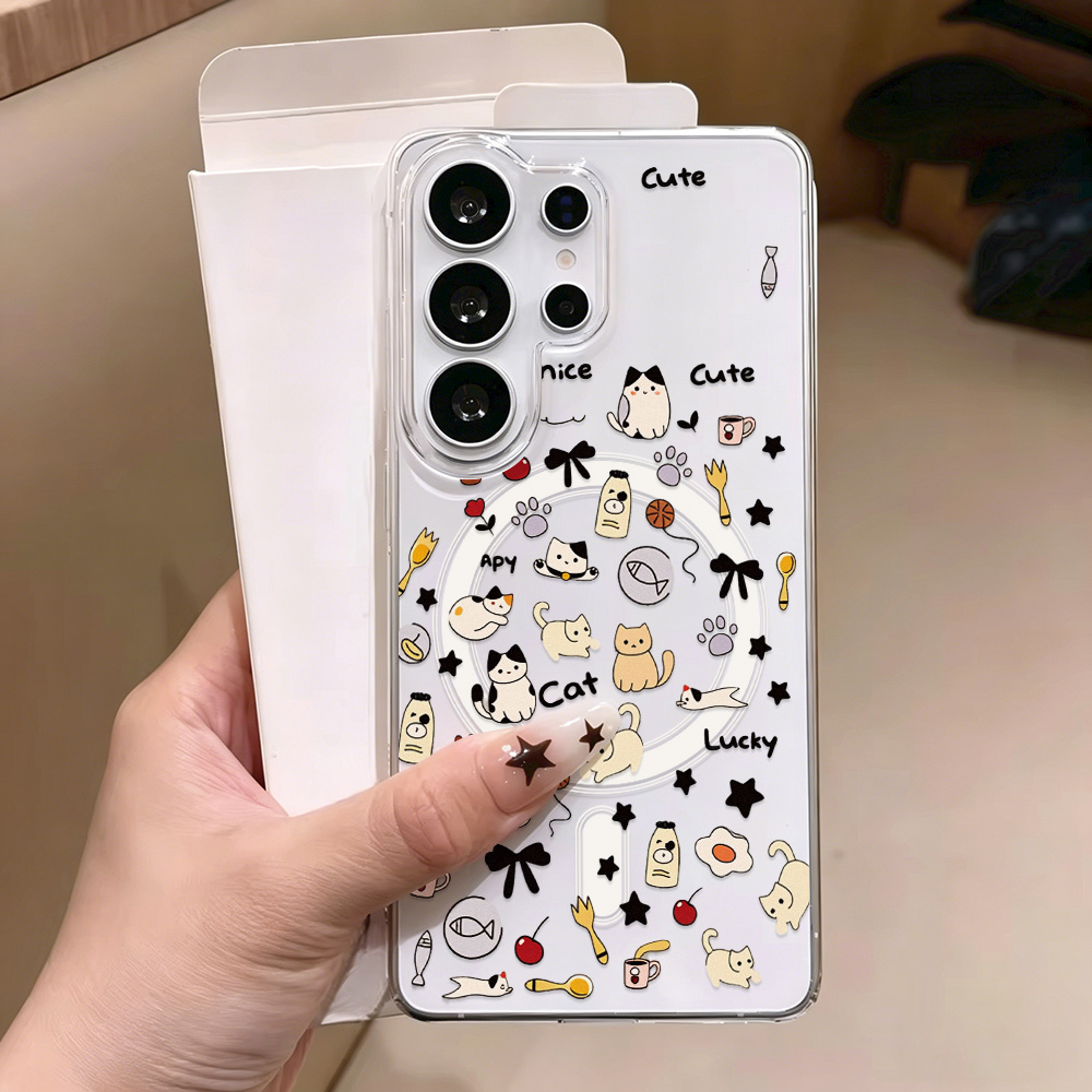 Phone Cases Galaxy A16 5G - 귀여운 고양이 자석형 폰 케이스 삼성