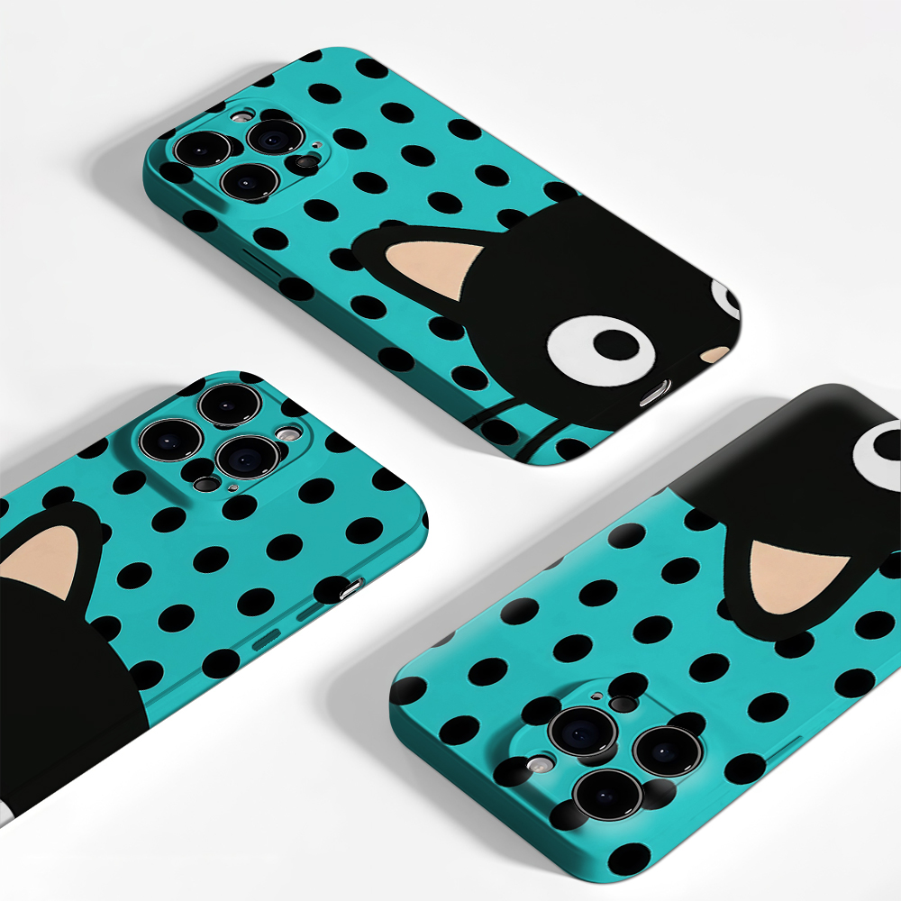 터키석색 물방울 무늬 고양이 디자인 아이폰 케이스 (아 - Phone Cases Xr Iphone 리뷰 및 가격
