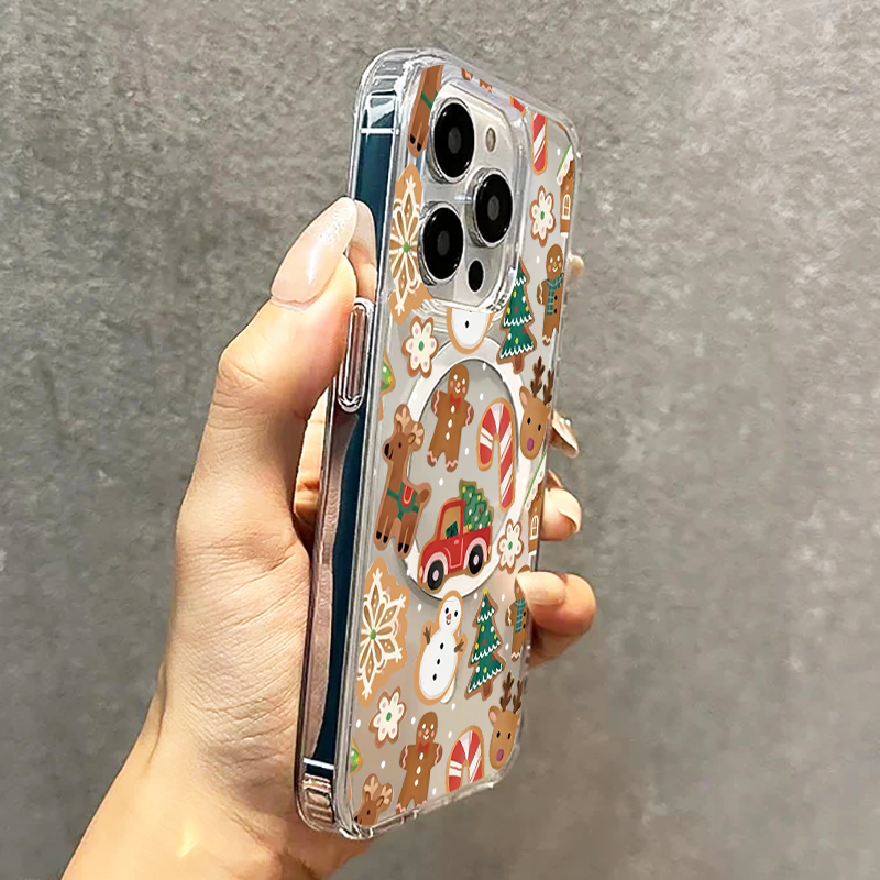 마그네틱 귀여운 눈사람 스틱 트럭 트리 클리어 케이스  - Phone Cases For Iphone 16 리뷰 및 가격