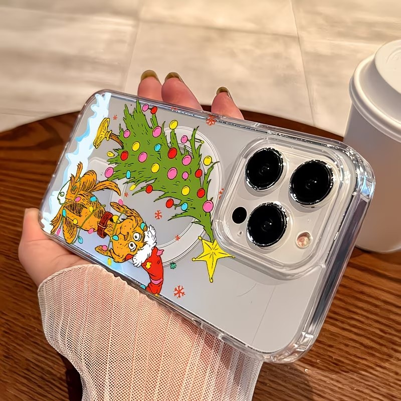강아지 테마 크리스마스 파티 투명 폰 케이스 아이폰 1 - Phone Cases Xr Iphone 리뷰 및 가격