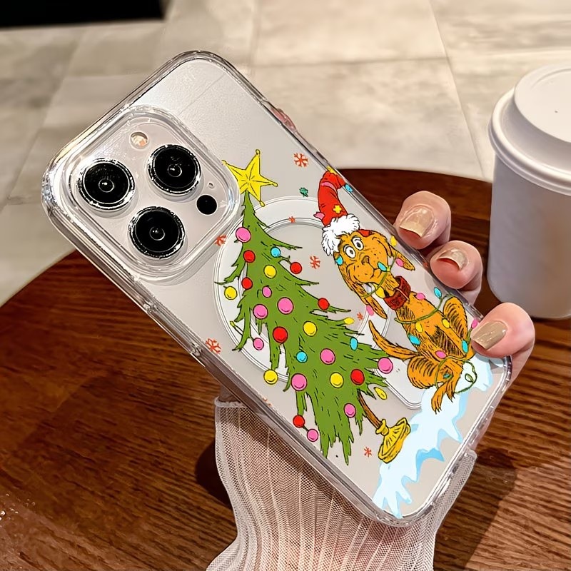 강아지 테마 크리스마스 파티 투명 폰 케이스 아이폰 1 - Phone Cases Xr Iphone 리뷰 및 가격